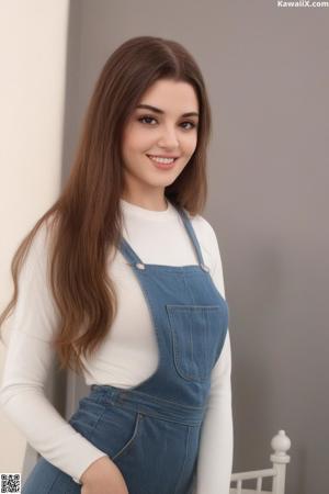 A woman in a pink dress posing for a picture.